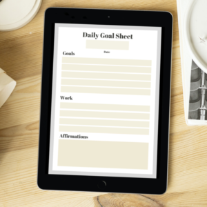 Goal List and Daily To Do Downloadable Template